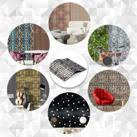 Самоклеюча алюмінієва плитка 300х300х3мм Сірий квадратик SW-00001926