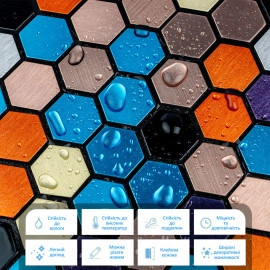 Самоклеюча алюмінієва плитка 300х300х3мм Кольорова SW-00001932