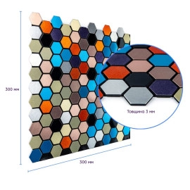 Самоклеюча алюмінієва плитка 300х300х3мм Кольорова SW-00001932
