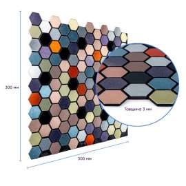 Самоклеюча алюмінієва плитка 300х300х3мм Кольорова SW-00001935