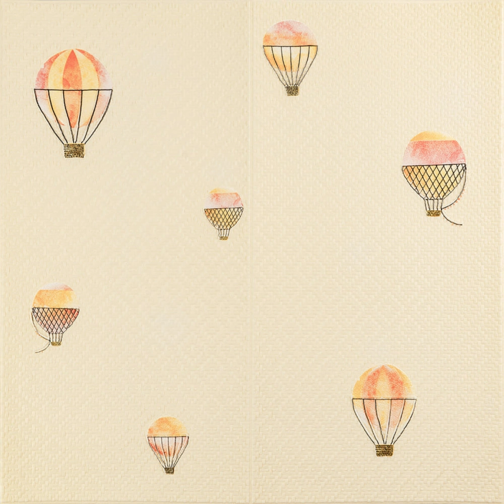 Панель стінова 3D 700х700х4мм Повітряні кулі рогожка SW-00001973