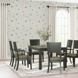 Панель стінова 3D 700х700х4мм Блакитні квіти SW-00001977