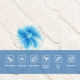 Панель стінова 3D 700х700х4мм Блакитні квіти SW-00001977