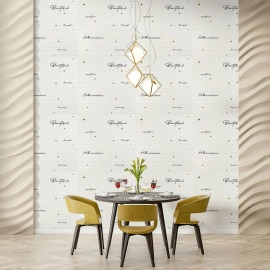 Панель стінова 3D 700х700х4мм Напис із золотом SW-00001979