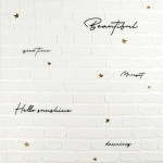 Панель стінова 3D 700х700х4мм Напис із золотом SW-00001979