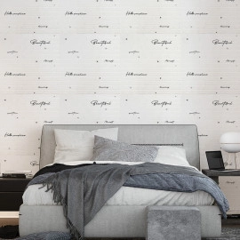 Панель стінова 3D 700х700х4мм Напис із сріблом SW-00001980