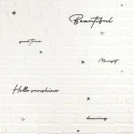 Панель стінова 3D 700х700х4мм Напис із сріблом SW-00001980