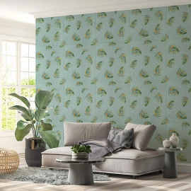 Панель стінова 3D 680х670х4мм Папороть на світло-зеленому фоні (D) SW-00001984