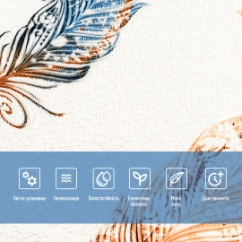 Панель стінова 3D 700х700х4мм Пір'я різнокольорове SW-00002001