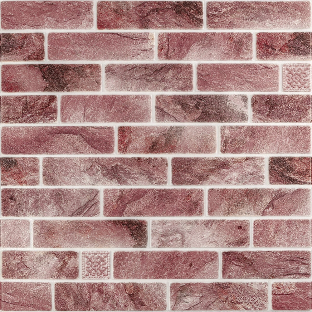 Панель стінова 680х680х4мм Клінкер рожева глина SW-00002005