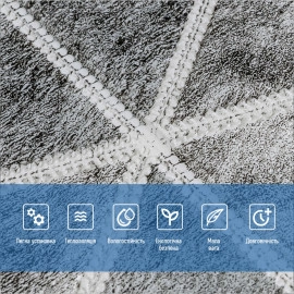 Панель стінова 3D 700х700х4мм Ромби сірі вінтаж SW-00002008