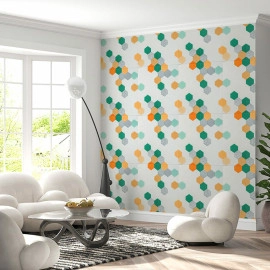 Панель стінова 3D 700х700х4мм Мозаїка зелено-жовта SW-00002015