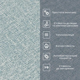 Самоклеючі шпалери 2800х500х1,5мм Сіро-блакитний YM-10 (D) SW-00002021