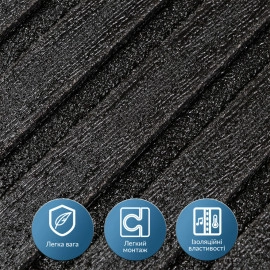 Панель-рейка в рулоні 2900х350х6мм Чорний SW-00002070