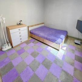 Підлога-пазл плюшевий 30х30х1см Світло-сірий (D) SW-00002080