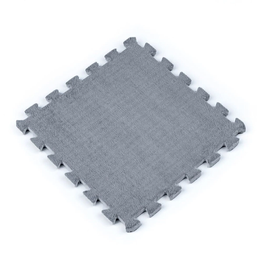 Підлога-пазл плюшевий 30х30х1см Світло-сірий (D) SW-00002080