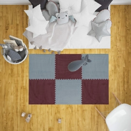 Підлога-пазл плюшевий 60х60х1см Світло-сірий (D) SW-00002081
