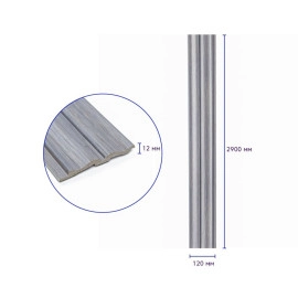 Рейка декоративна PS 2900х120х12мм Сіре дерево SW-00002142-