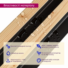 Рейка декоративна PS 2900х120х20мм Сосна з графітом SW-00002146