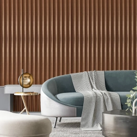 Рейка декоративная PS 2900х120х20мм Под коричневую кожу с бронзой SW-00002147-