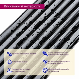 Рейка декоративна PS 2900х120х11мм Чорна SW-00002148