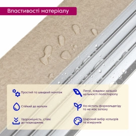 Рейка декоративна PS 2900х160х11мм Бежева зі сріблом SW-00002150-