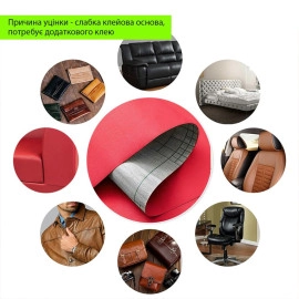 Уцінка Самоклеюча екошкіра в рулоні 1.37х3м х 0.5мм Червоний SW-00002177