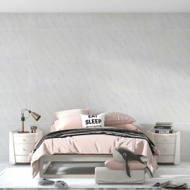 Декоративная ПВХ плита 0,6м х 1,2м х 3мм Белый мрамор SW-00002268