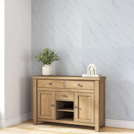 Декоративная ПВХ плита 0,6м х 1,2м х 3мм Белый греческий мрамор SW-00002269