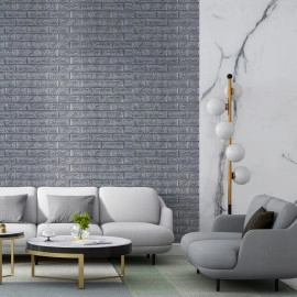 R017-2-20 Панель стінова у рулоні 3D 700х19600х2мм Срібло SW-00002278