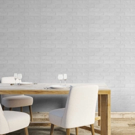 Самоклеюча 3D панель 700х800х8мм Камінь білий (196) SW-00000485