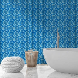 Мозаїка з декоративного скла 298х298х4,5мм Блакитна SW-00002354