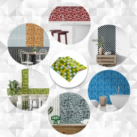 Мозаїка з декоративного скла 298х298х4,5мм Жовто-зелена SW-00002362