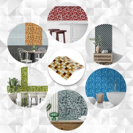 Мозаїка з декоративного скла 298х298х4,5мм Коричнева SW-00002363