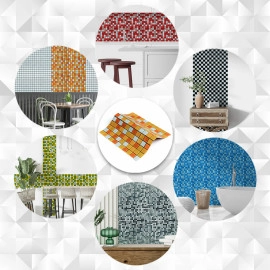 Мозаїка з декоративного скла 298х298х4,5мм Помаранчева SW-00002365