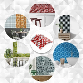 Мозаїка з декоративного скла 298х298х4,5мм Червона SW-00002367