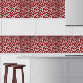 Мозаїка з декоративного скла 298х298х4,5мм Червона SW-00002367