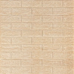 Самоклеюча декоративна 3D панель 700х770х5мм Бежева смужка цегла (184) SW-00000489