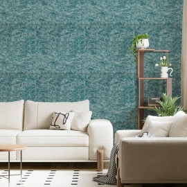 Декоративна 3D панель самоклейка 700х700х4мм Морська мармурова плитка (362) SW-00000530