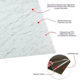 Самоклеюча LVT плитка 457х457х1.5мм (D) SW-00002460