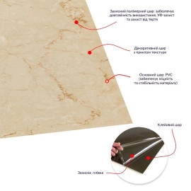 Самоклеюча LVT плитка 457х457х1.5мм (D) SW-00002462