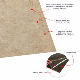 Самоклеюча LVT плитка 457х457х1.5мм (D) SW-00002463