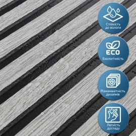 Панель-рейка 680х670х5мм Срібно-чорний SW-00002532