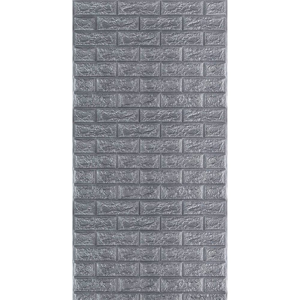 R017-2 Панель стінова в рулоні 3D 700мм*3,08м*2мм сіра цегла (D) SW-00002535