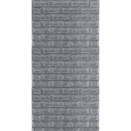 R017-2 Панель стінова в рулоні 3D 700мм*3,08м*2мм сіра цегла (D) SW-00002535