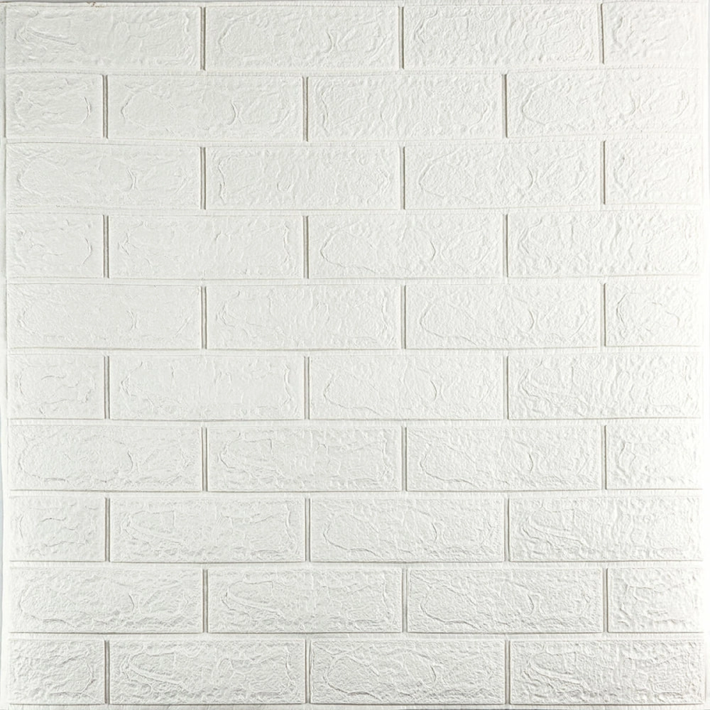 3D панель самоклеюча 700х770х3мм цегла Біла (001-3) SW-00000174