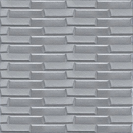 3D панель самоклеюча кладка срібло 770х700х5 мм (034) SW-00000217