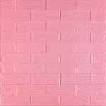 3D панель самоклеюча 700х770х3мм цегла Рожевий (004-3) SW-00000231
