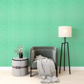 3D панель самоклеюча 700х770х3мм цегла М'ята (012-3) SW-00000233