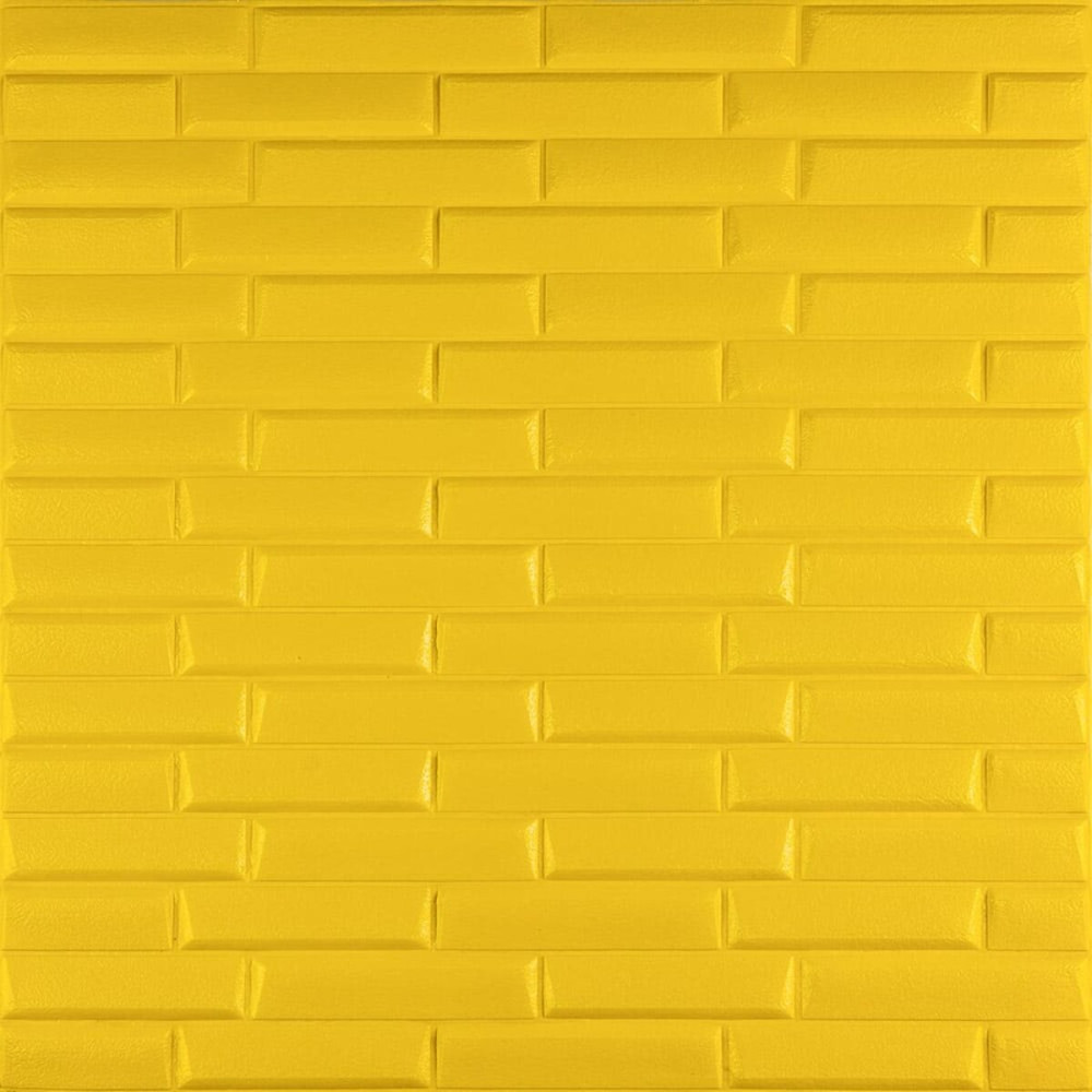 3D панель самоклеюча кладка 700х770х7мм Жовта (037) SW-00000302